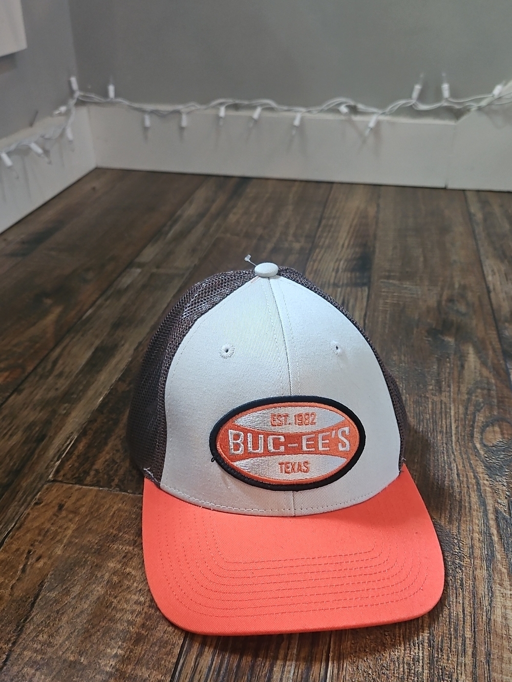 Buc-cee's Orange Brown and White Trucker Hat